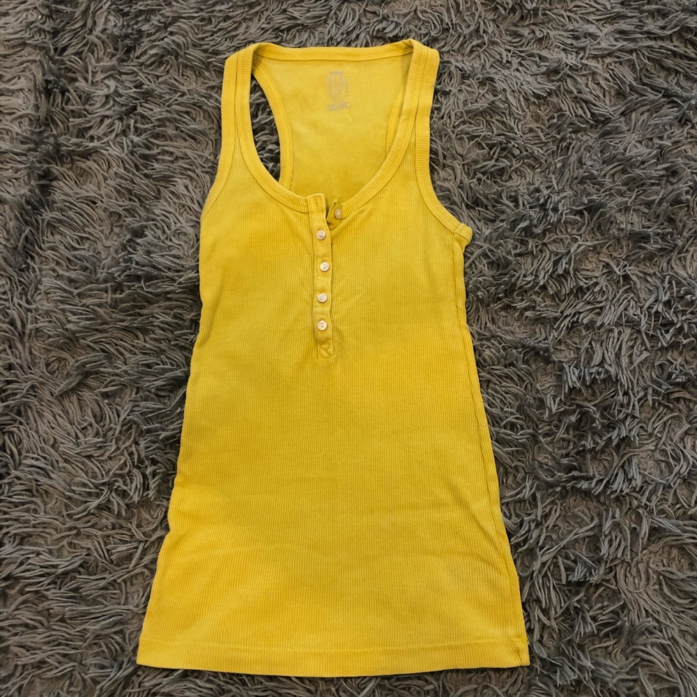 Aerie Bright Yellow Racerback Tank, XS